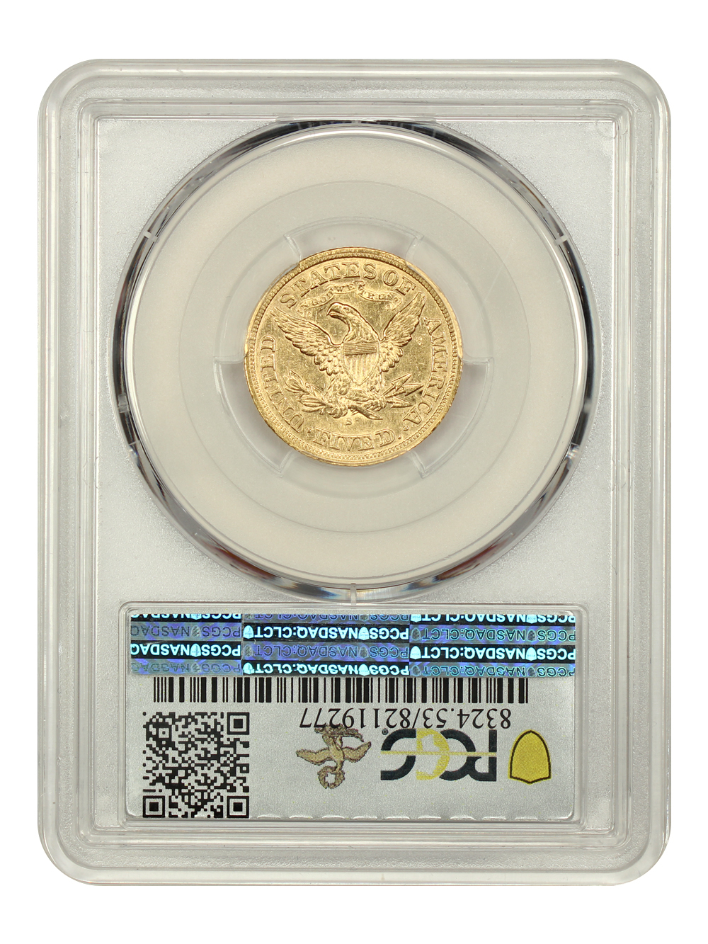 image for: 1871-S $5  PCGS AU53