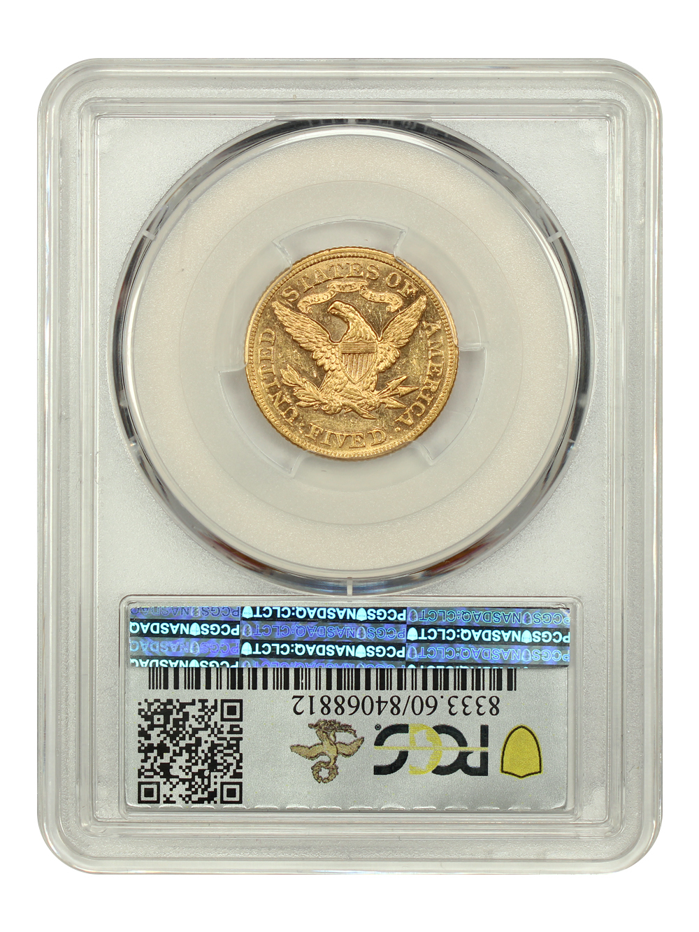 image for: 1874 $5  PCGS MS60
