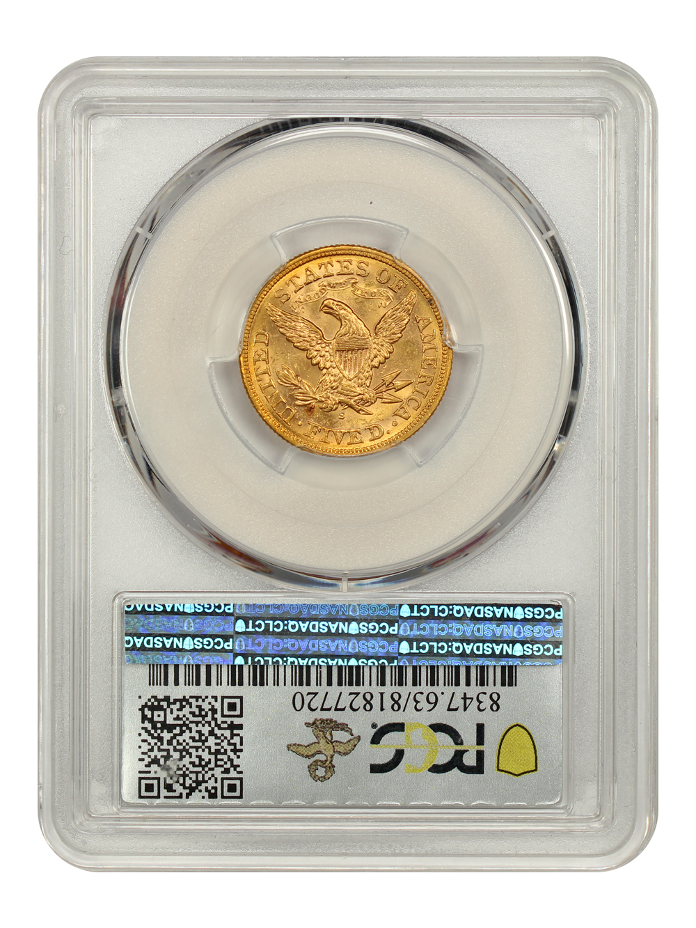 image for: 1878-S $5  PCGS MS63