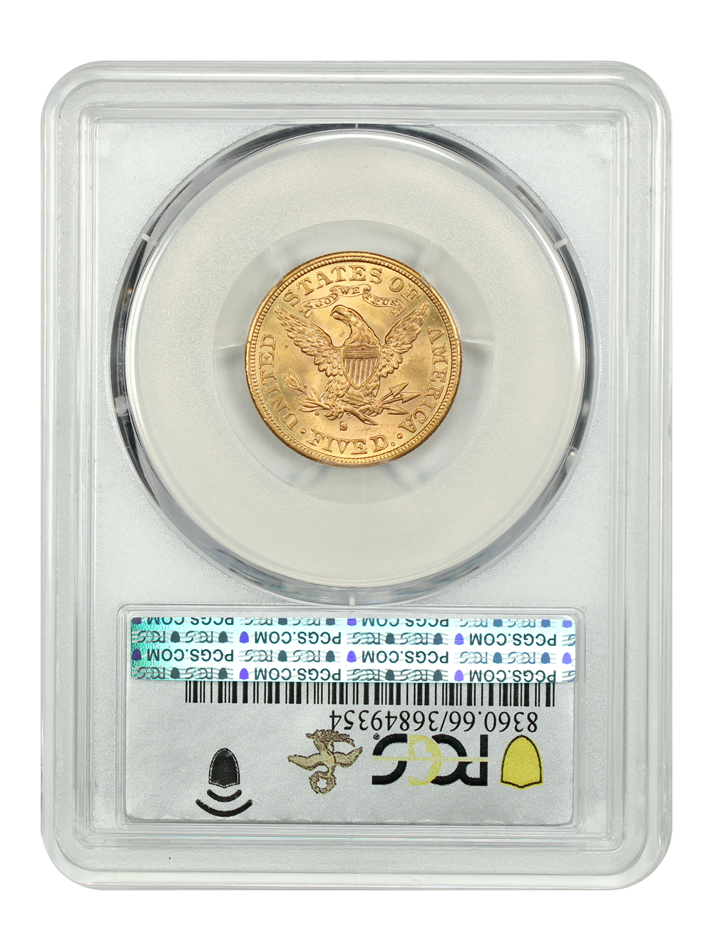 image for: 1882-S $5  PCGS MS66