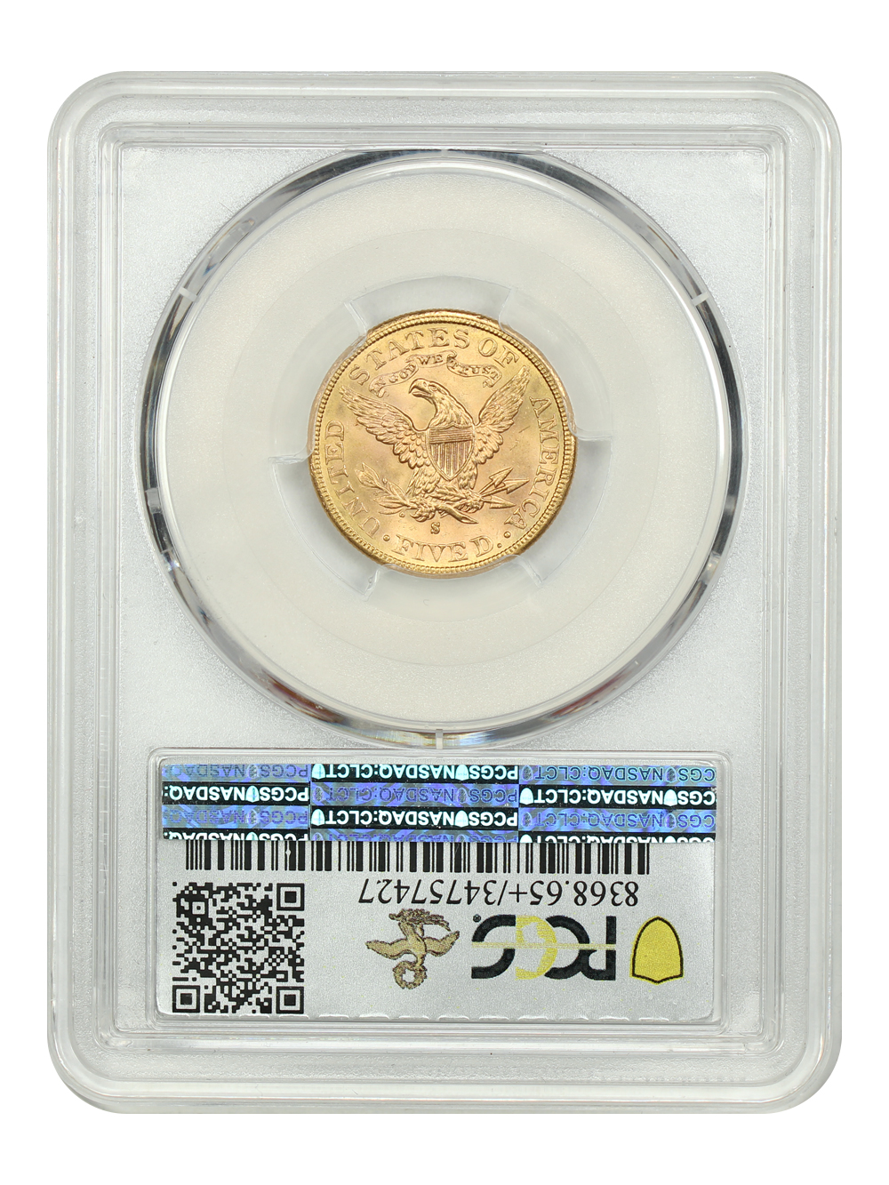 image for: 1885-S $5  PCGS MS65
