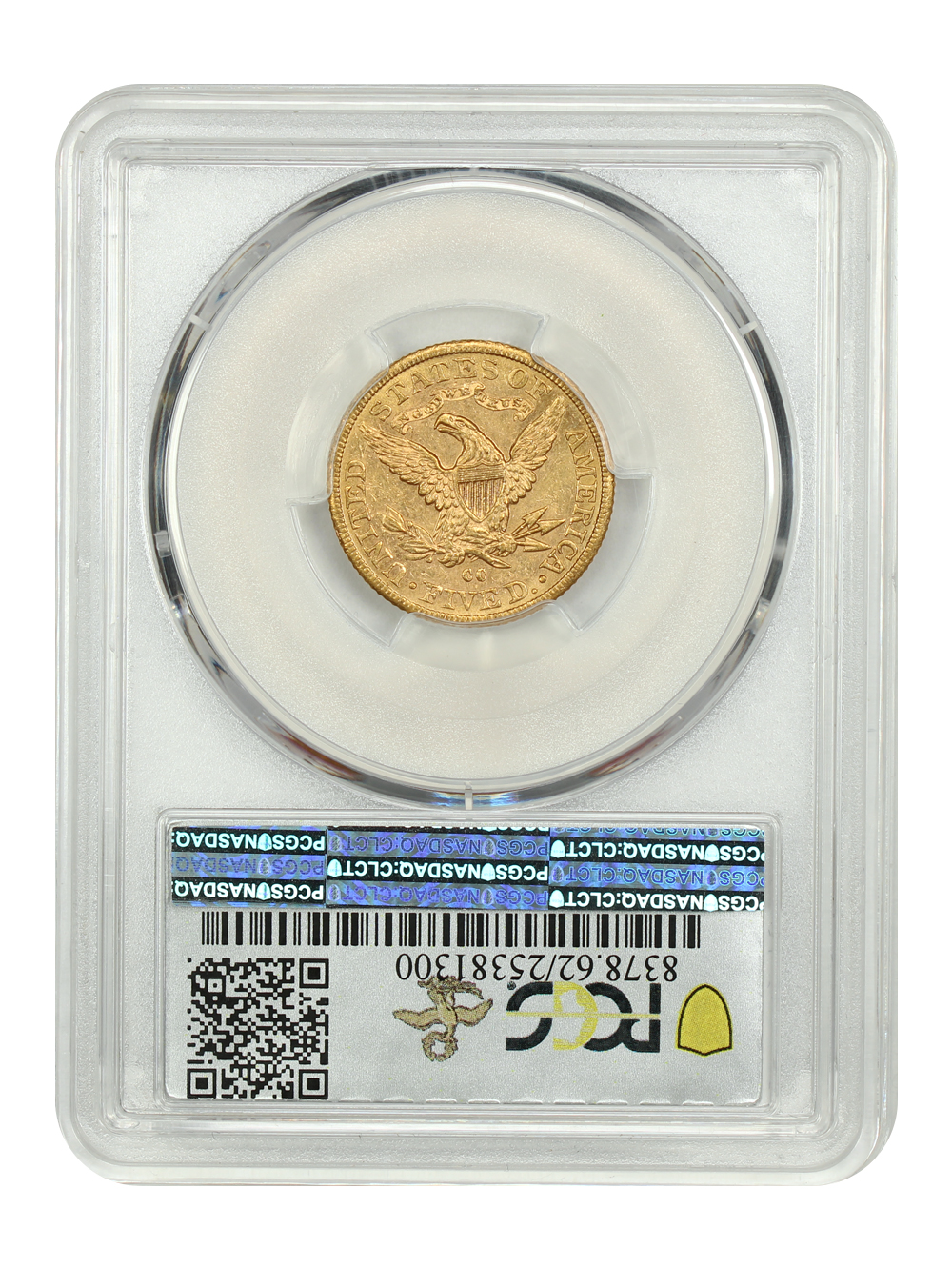 image for: 1891-CC $5  PCGS MS62