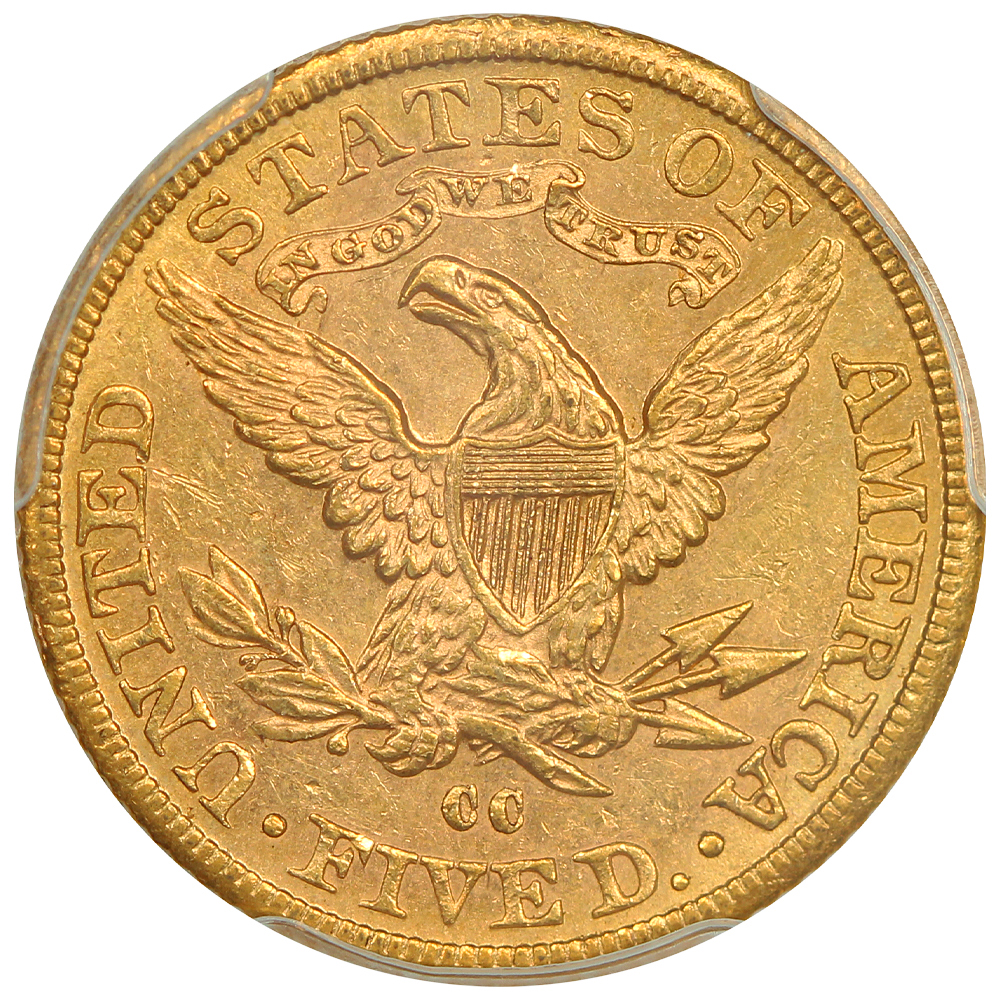 image for: 1891-CC $5  PCGS MS62