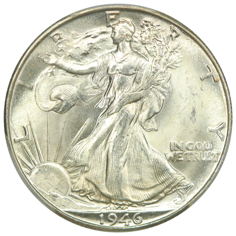 image for: 1946-D 50c PCGS MS65