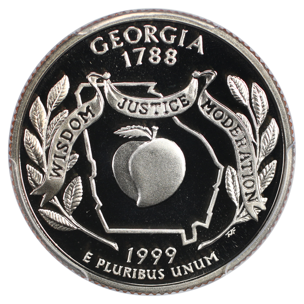 image for: 1999-S Georgia, Clad 25c PCGS PR70 DCAM
