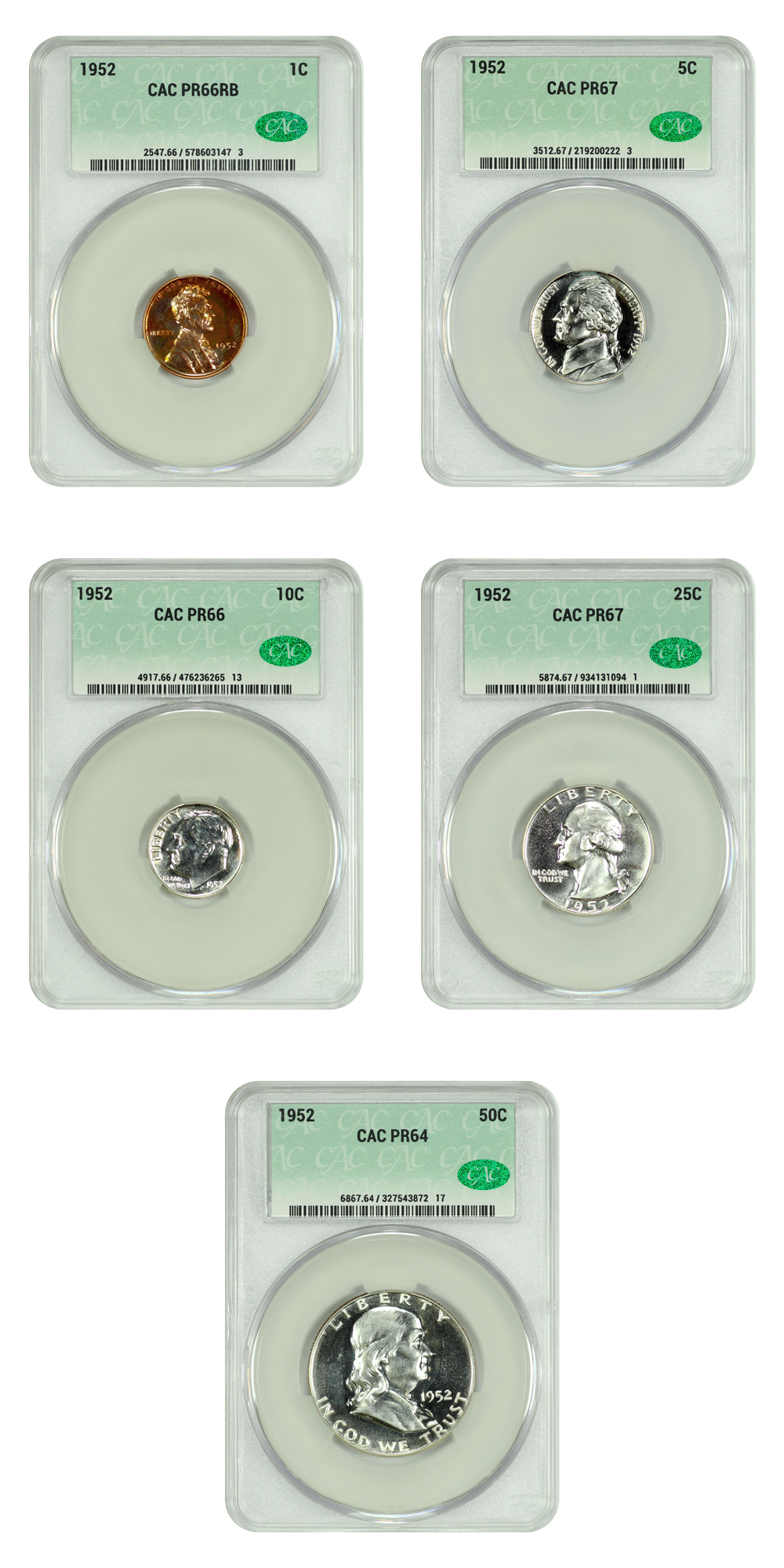 1952 1C-50C Proof Set
