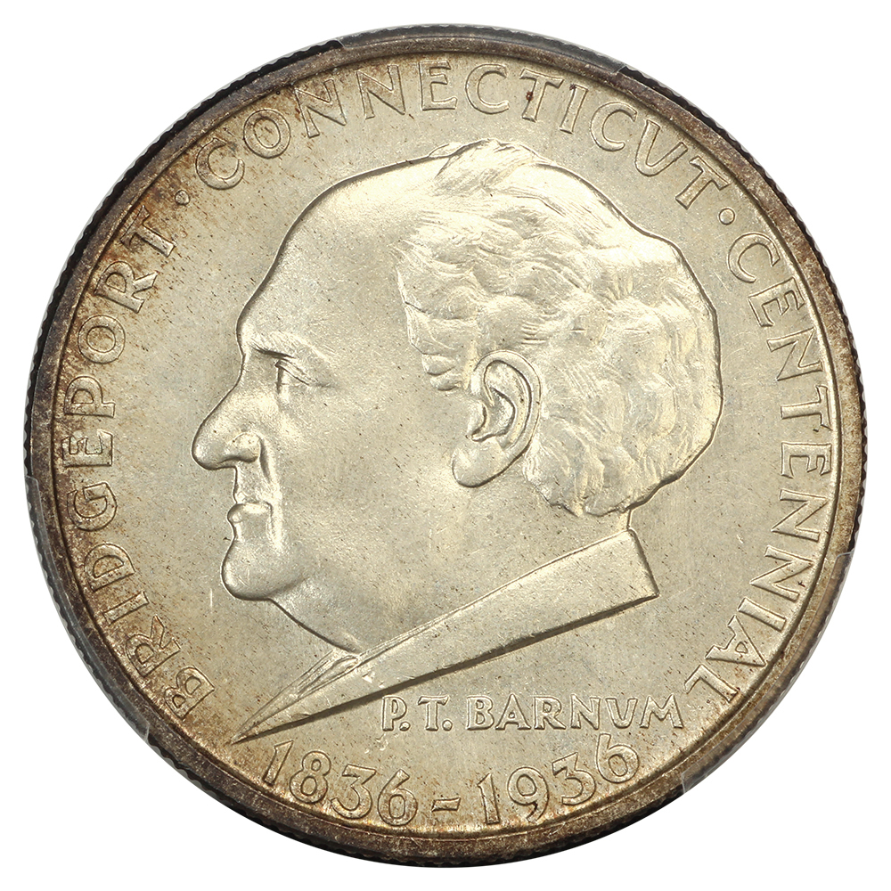 image for: 1936 Bridgeport 50c PCGS MS67