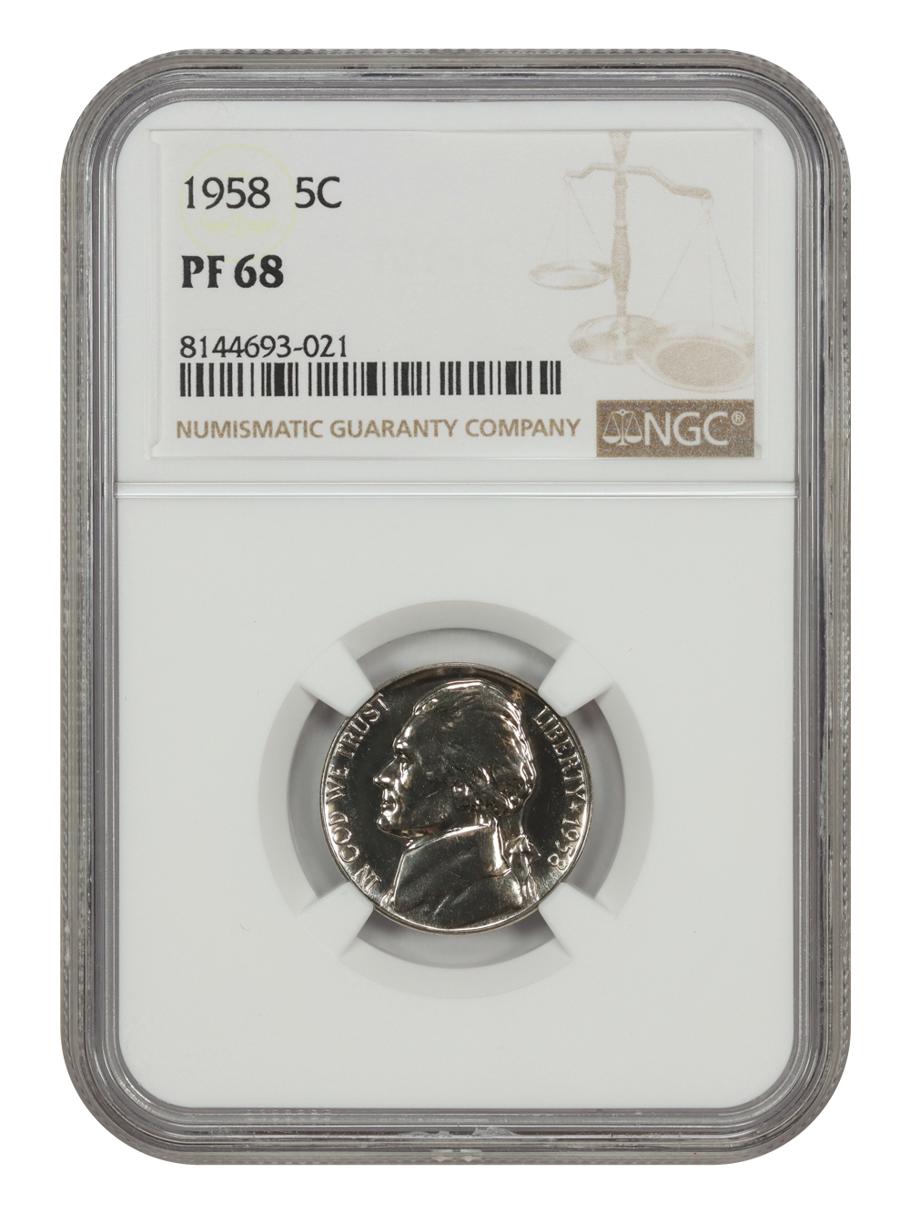 image for: 1958 5c NGC PR68