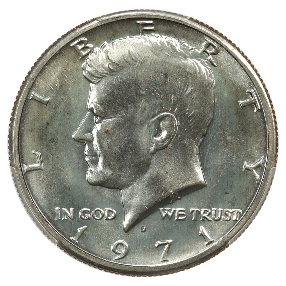 image for: 1971-D 50c PCGS MS68