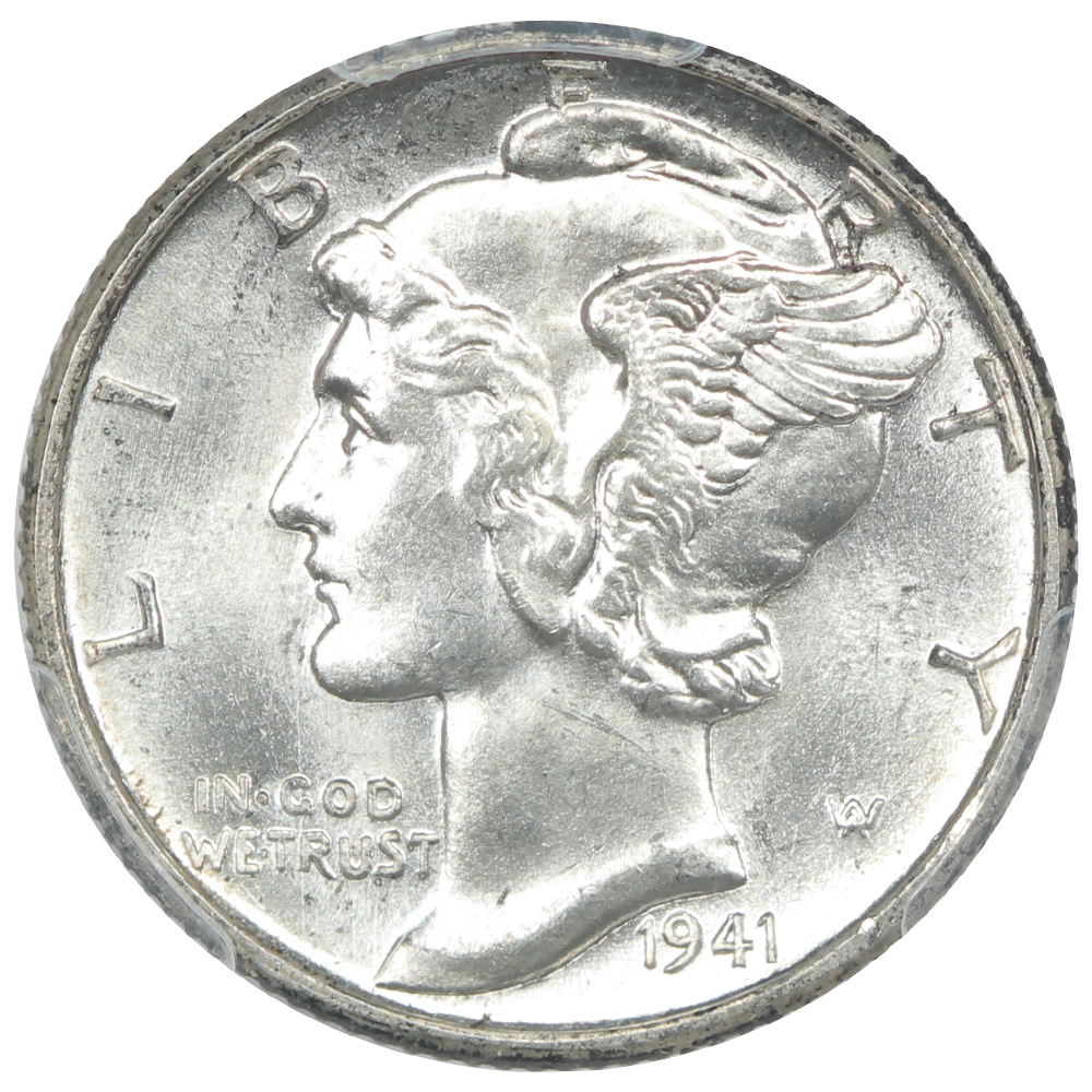 image for: 1941-D 10c PCGS MS66 FB