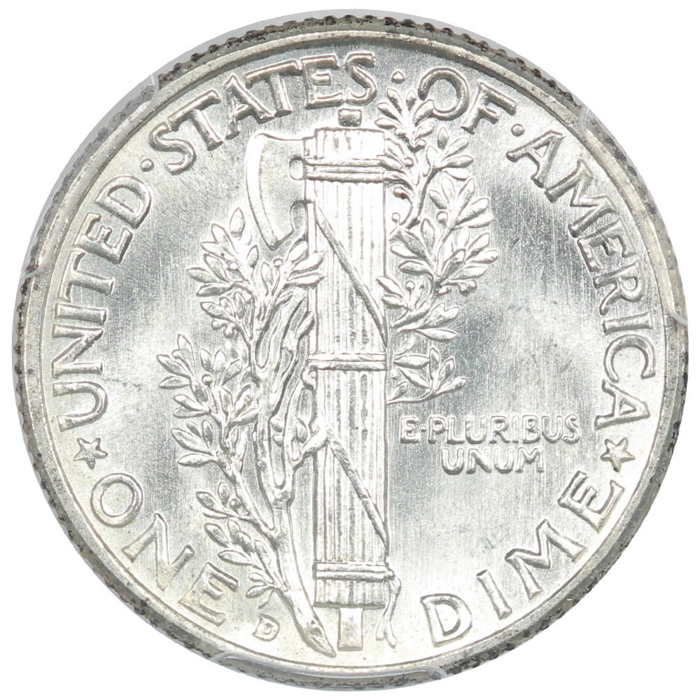 image for: 1941-D 10c PCGS MS66 FB