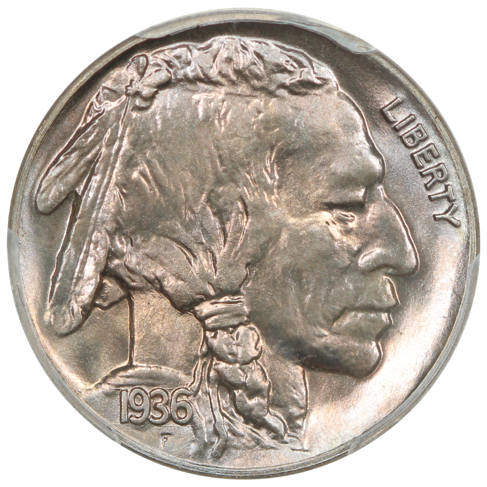 image for: 1936 Satin Finish 5c PCGS PR68