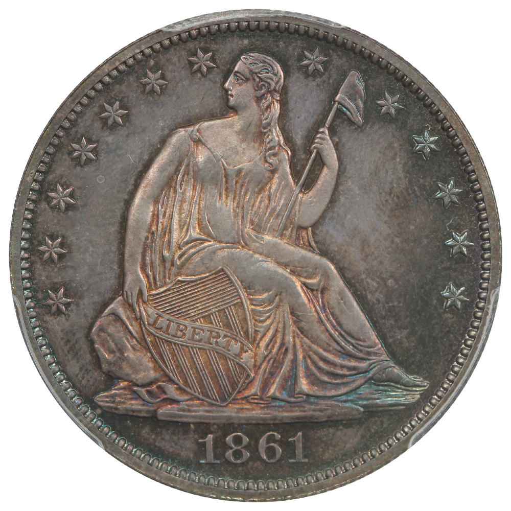 image for: 1861 50c PCGS PR65