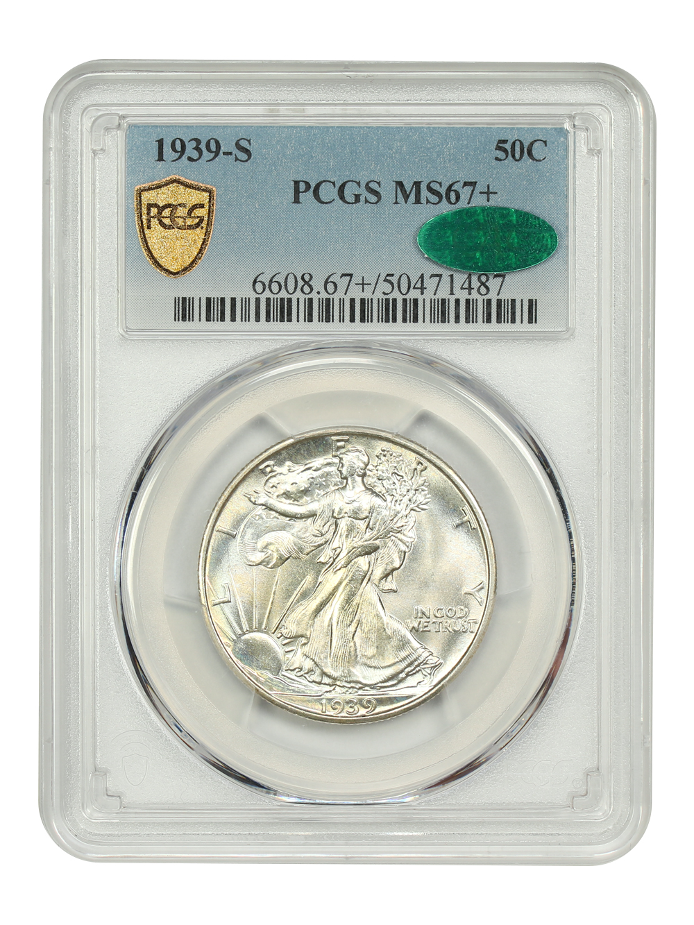 image for: 1939-S 50c PCGS MS67