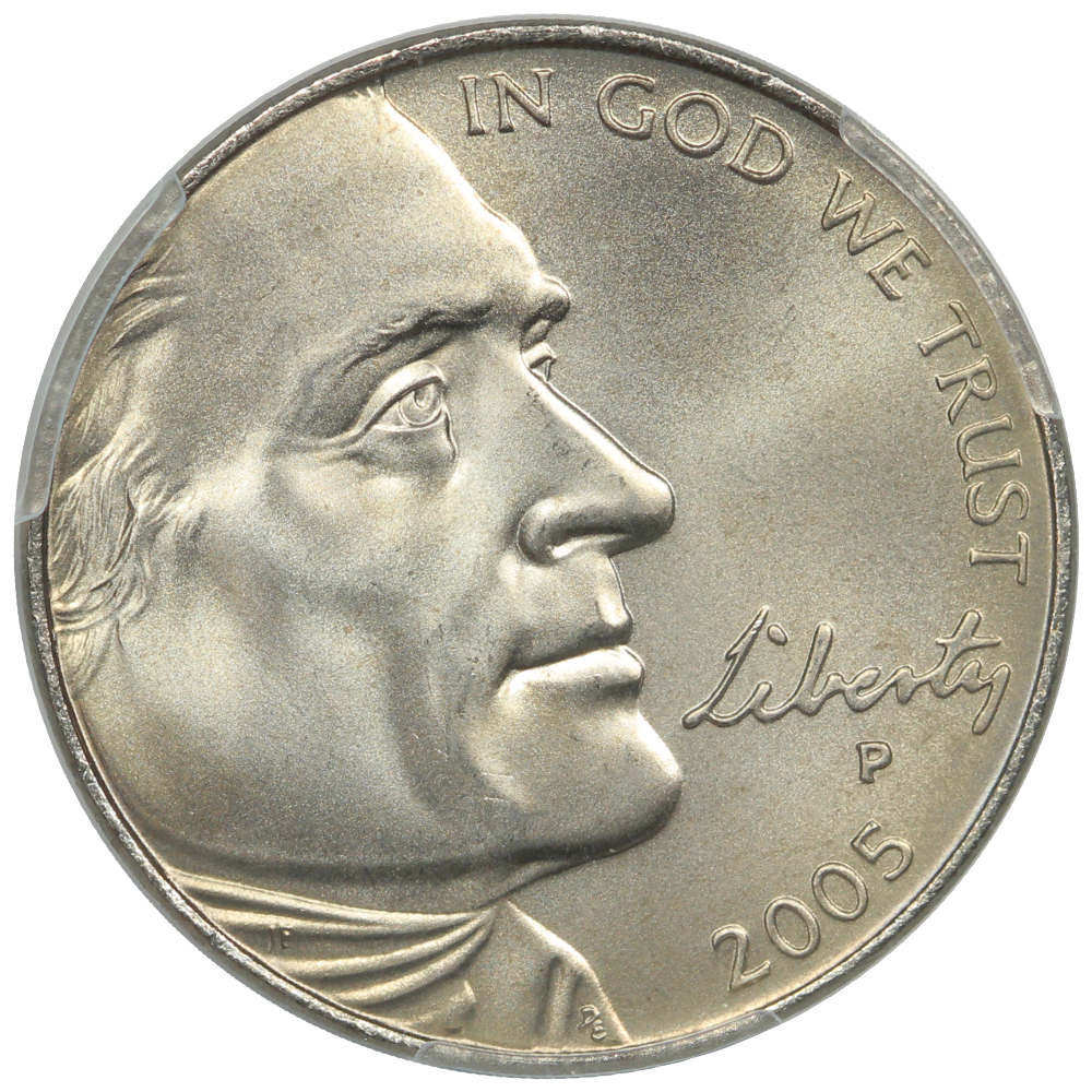 image for: 2005-P American Bison, Satin Finish 5c PCGS MS68