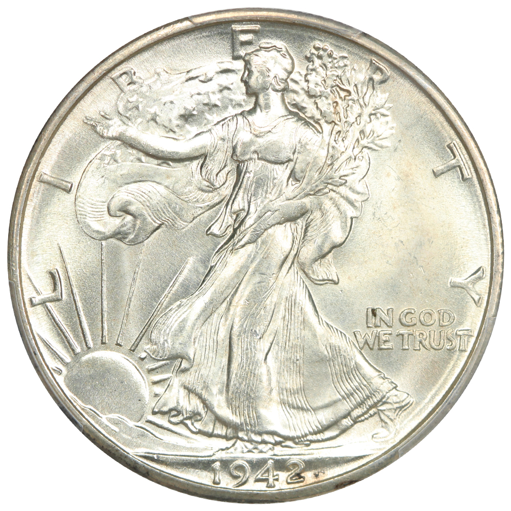 image for: 1942-D 50c PCGS MS65