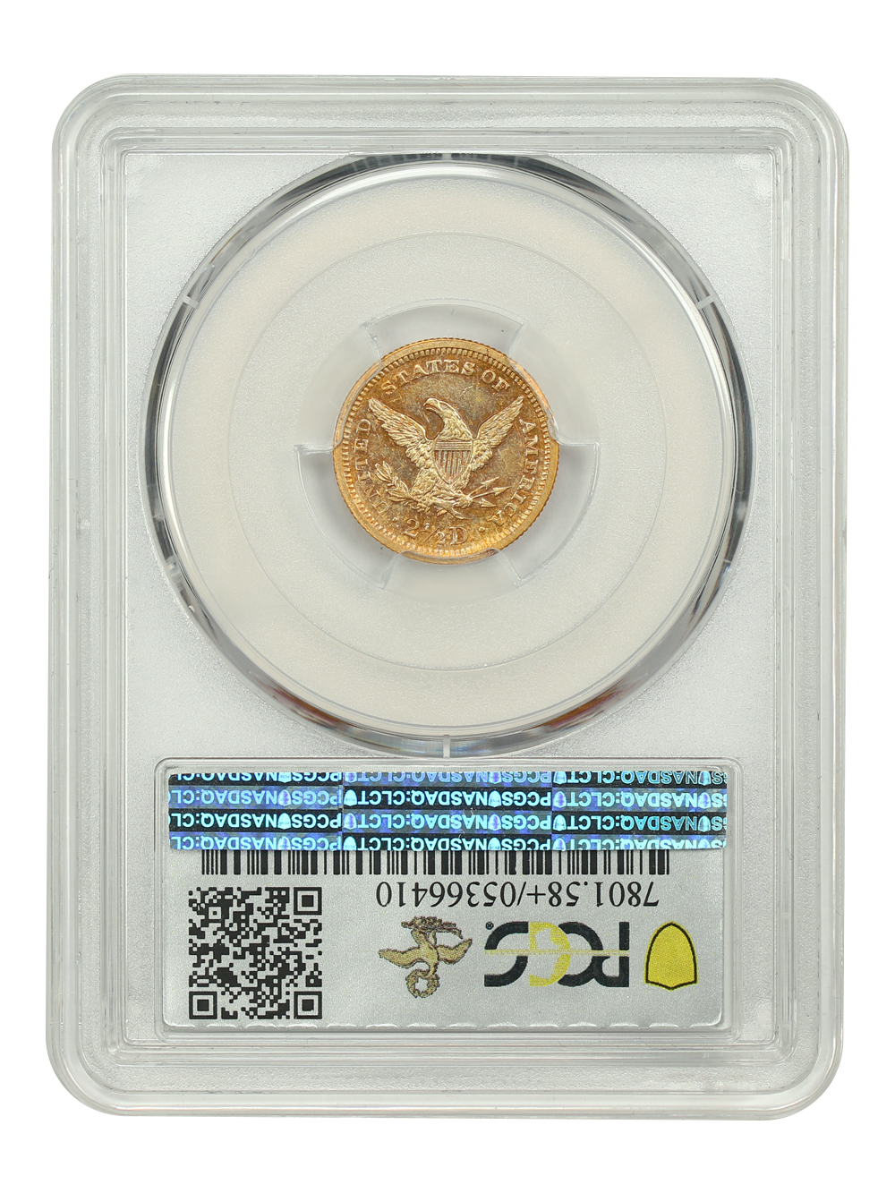 image for: 1865 $2 1/2 PCGS AU58