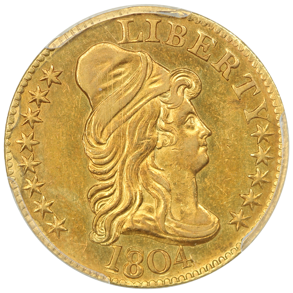 image for: 1804 Small 8 over Large 8 $5  PCGS MS61