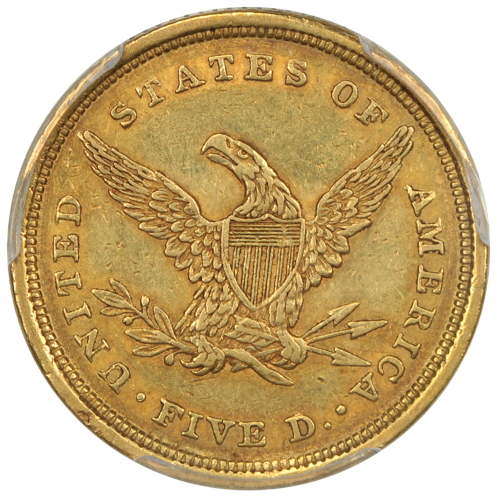 image for: 1839-C $5  PCGS AU55