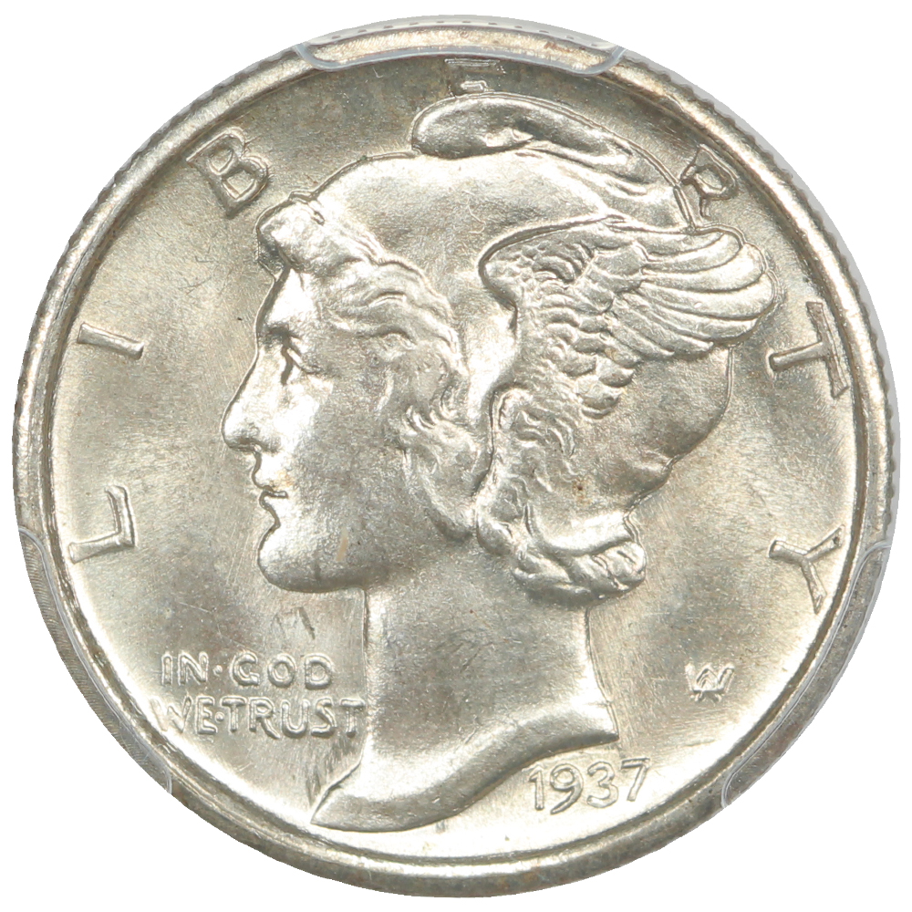 image for: 1937-D 10c PCGS MS66 FB