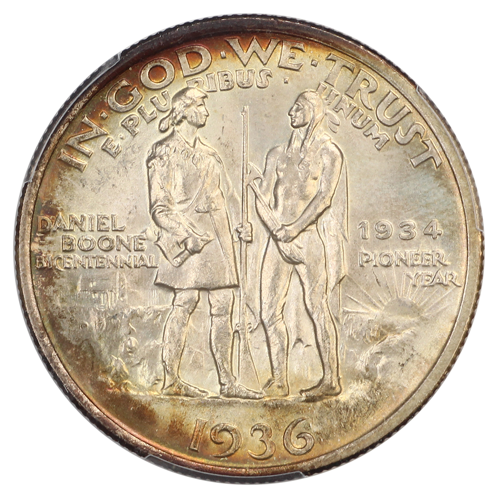 image for: 1936 Boone 50c PCGS MS67