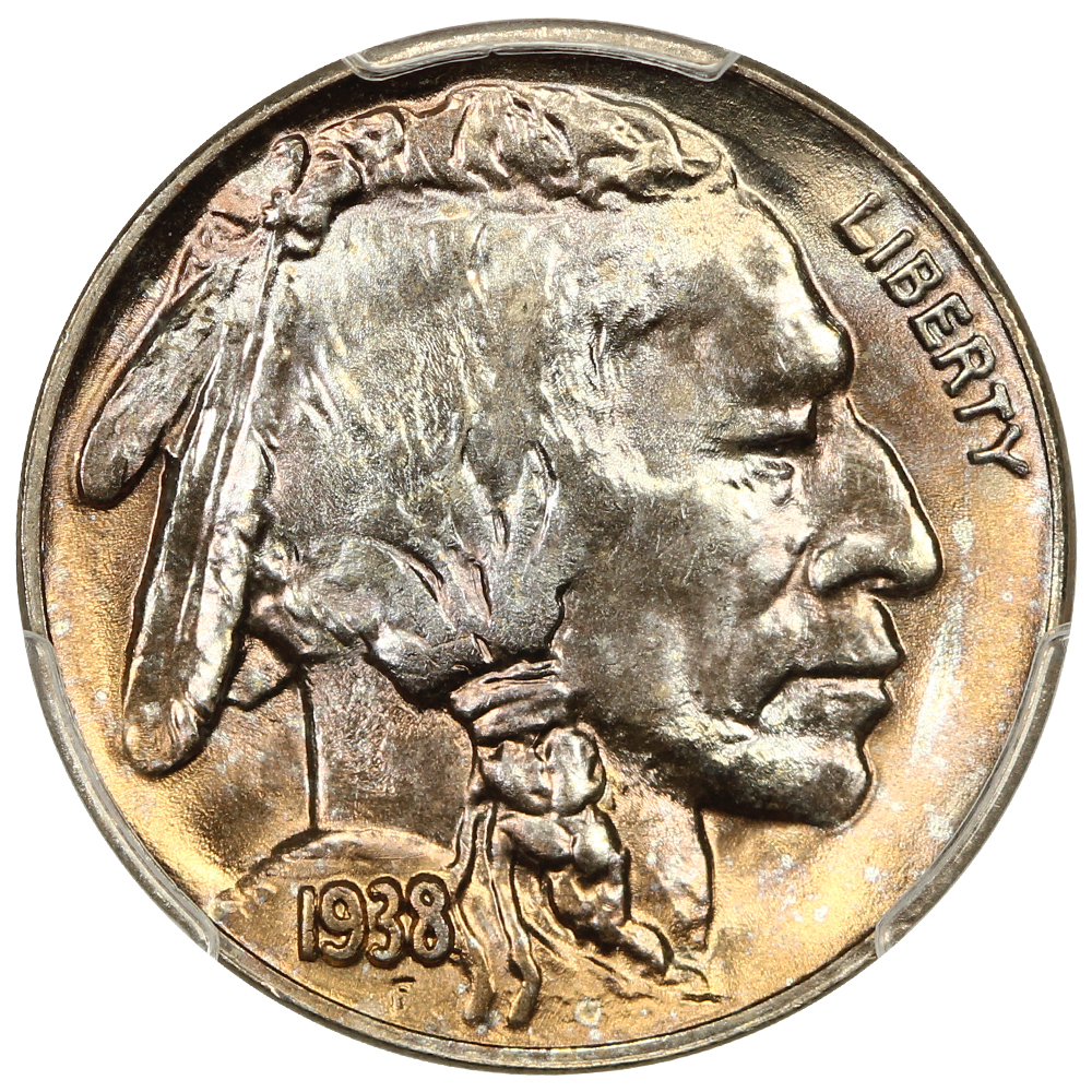 image for: 1938-D Buffalo 5c PCGS MS68