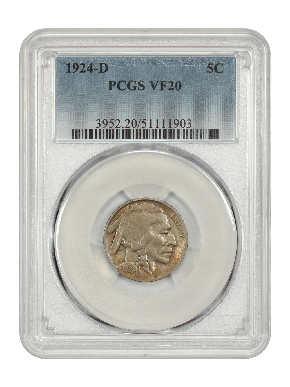 image for: 1924-D 5c PCGS VF20
