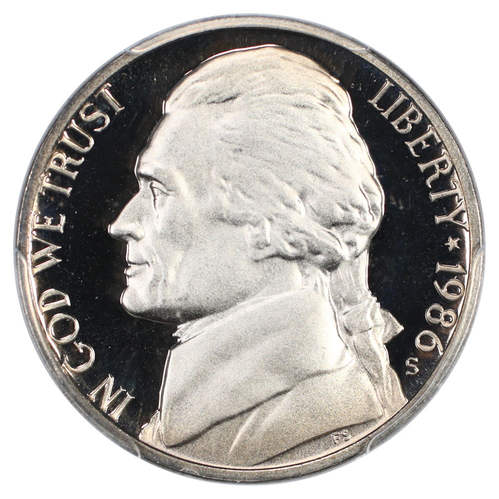 image for: 1986-S 5c PCGS PR69 DCAM