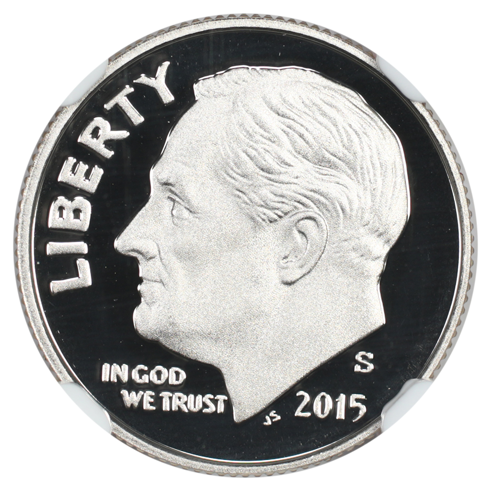 image for: 2015-S Clad 10c NGC PR70 DCAM