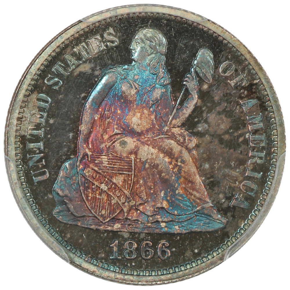 image for: 1866 10c PCGS PR67