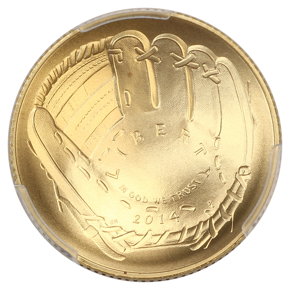 image for: 2014-W Baseball Hall of Fame G$5  PCGS MS69