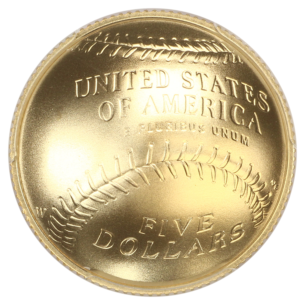image for: 2014-W Baseball Hall of Fame G$5  PCGS MS70