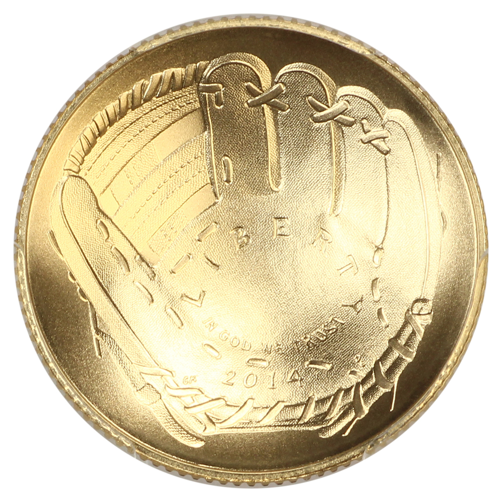 image for: 2014-W Baseball Hall of Fame G$5  PCGS MS70