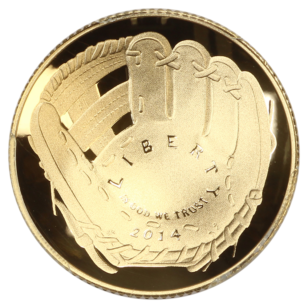 image for: 2014-W Baseball Hall of Fame G$5  PCGS PR70 DCAM