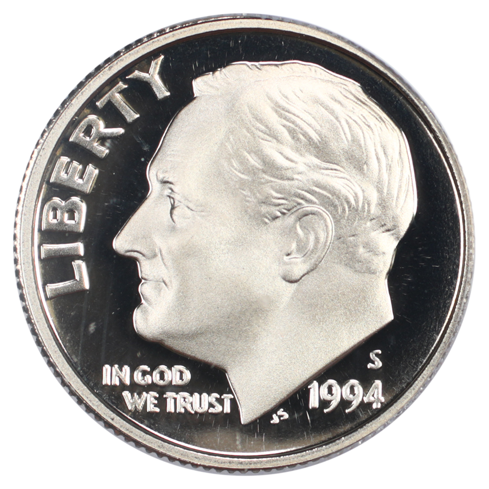 image for: 1994-S Clad 10c PCGS PR70 DCAM