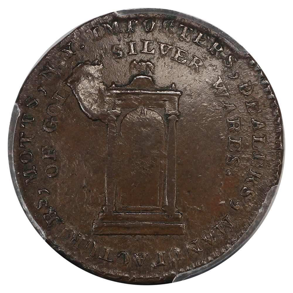image for: "1789" Mott, Thin Engrailed Edge Token PCGS AU55