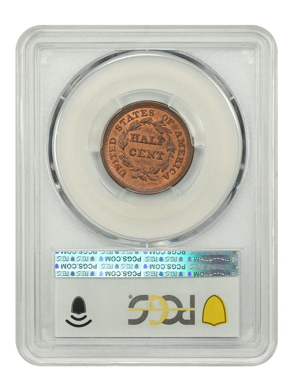 image for: 1857 1/2c PCGS MS64 RD