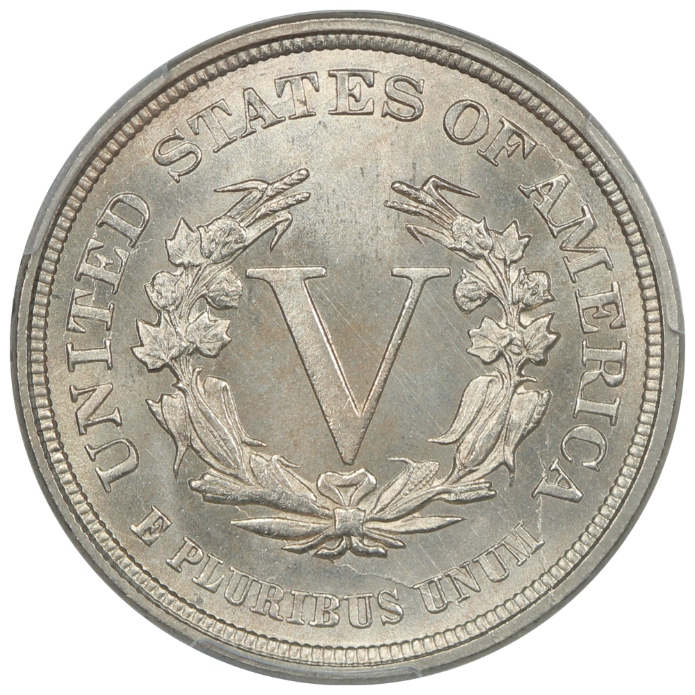 image for: 1883 No Cents 5c PCGS MS67