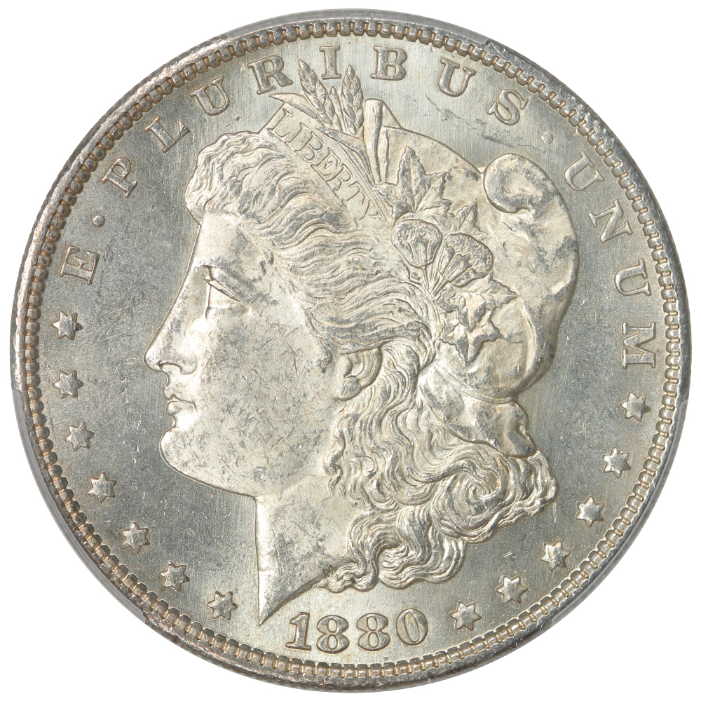 image for: 1880/9-S Overdate $1  PCGS MS63