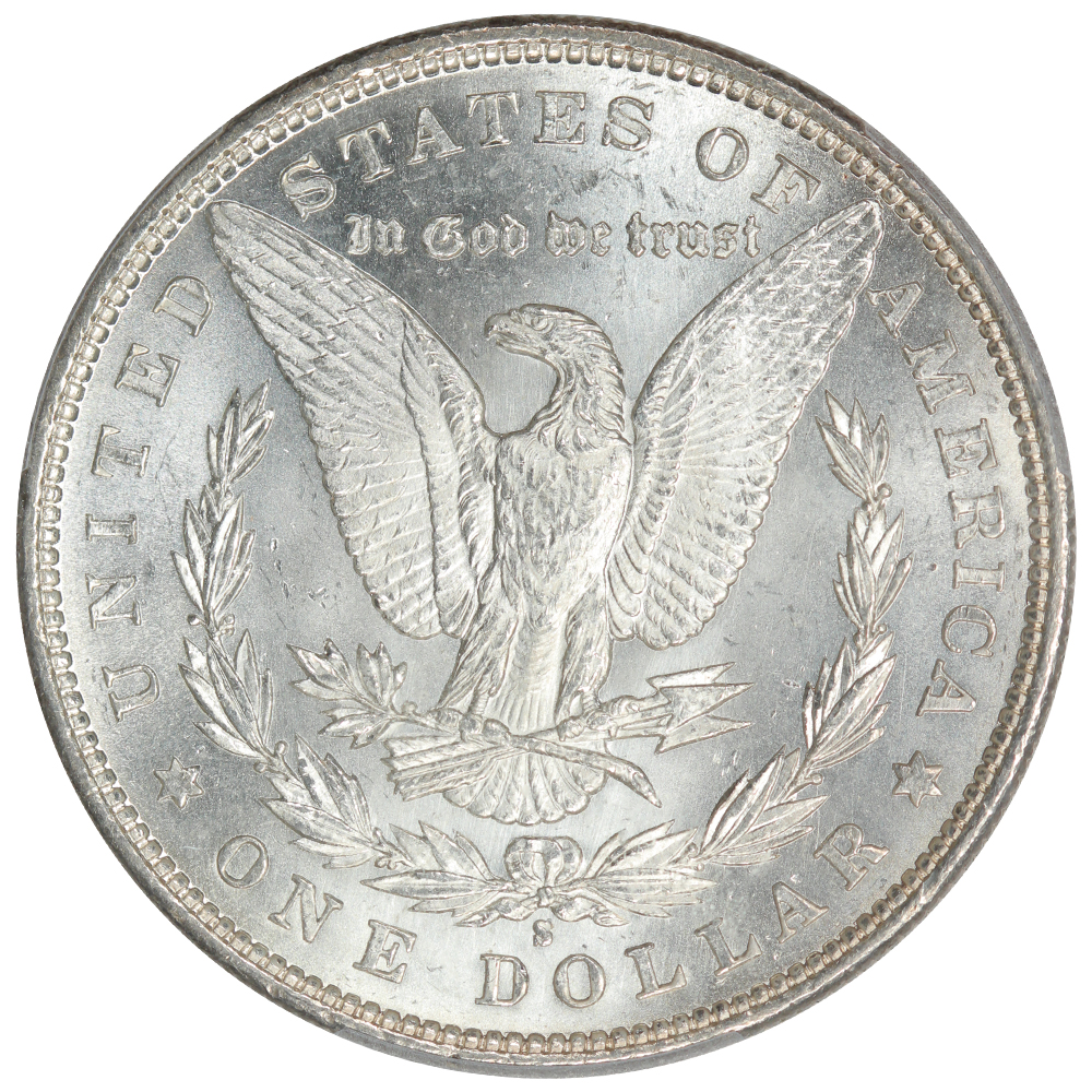 image for: 1880/9-S Overdate $1  PCGS MS63
