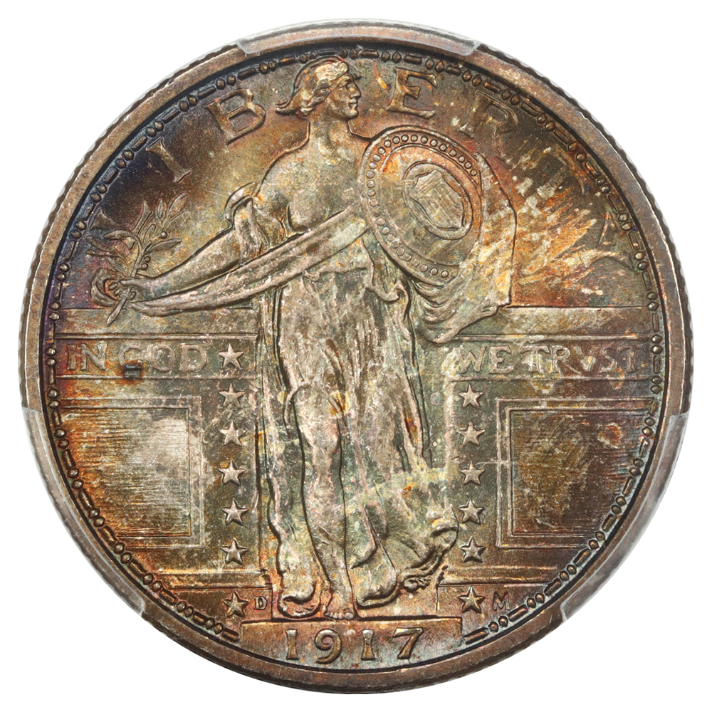 image for: 1917-D Type 1 25c PCGS MS67 FH