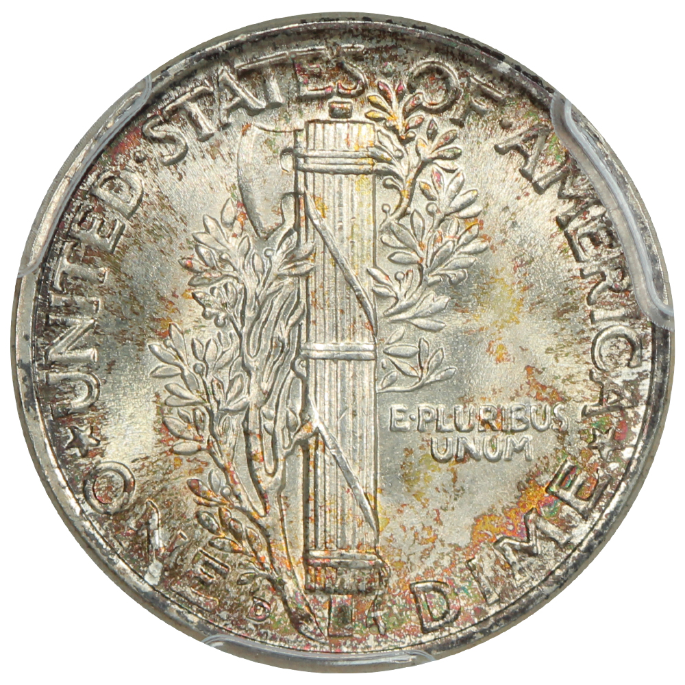 image for: 1945-D 10c PCGS MS68 FB