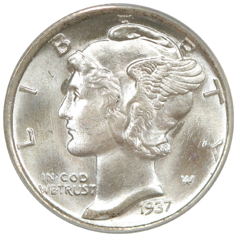 image for: 1937-S 10c PCGS MS67