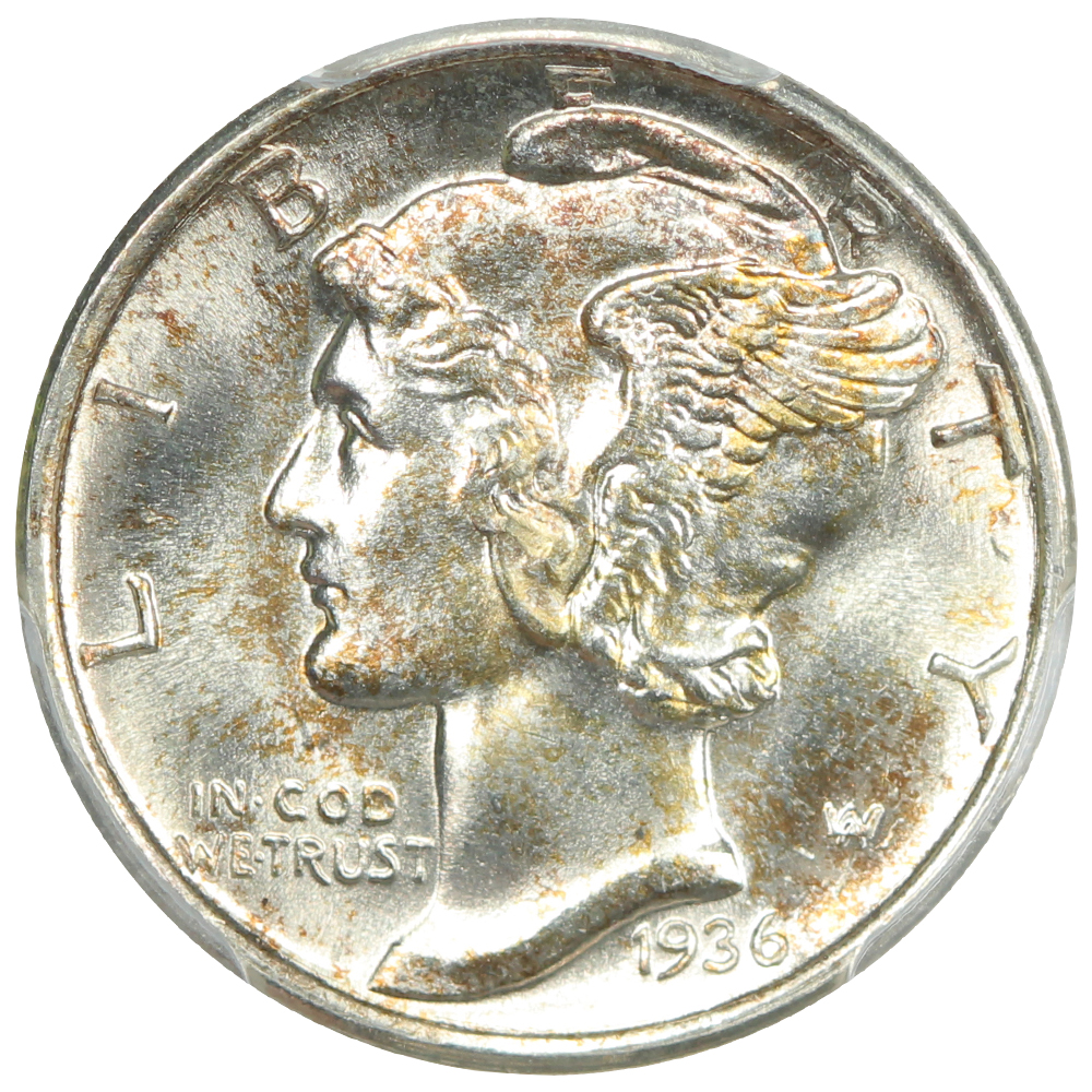 image for: 1936-S 10c PCGS MS66 FB