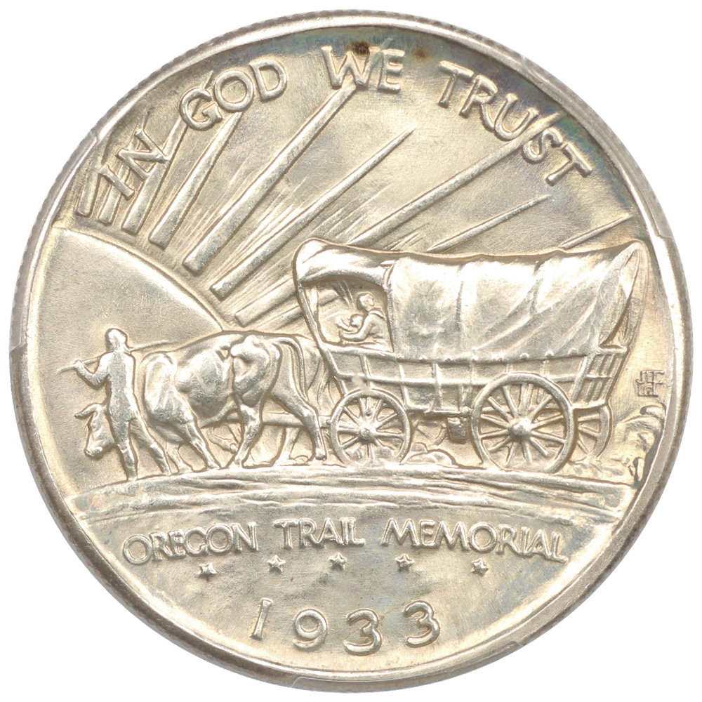 image for: 1933-D Oregon Trail 50c PCGS MS67