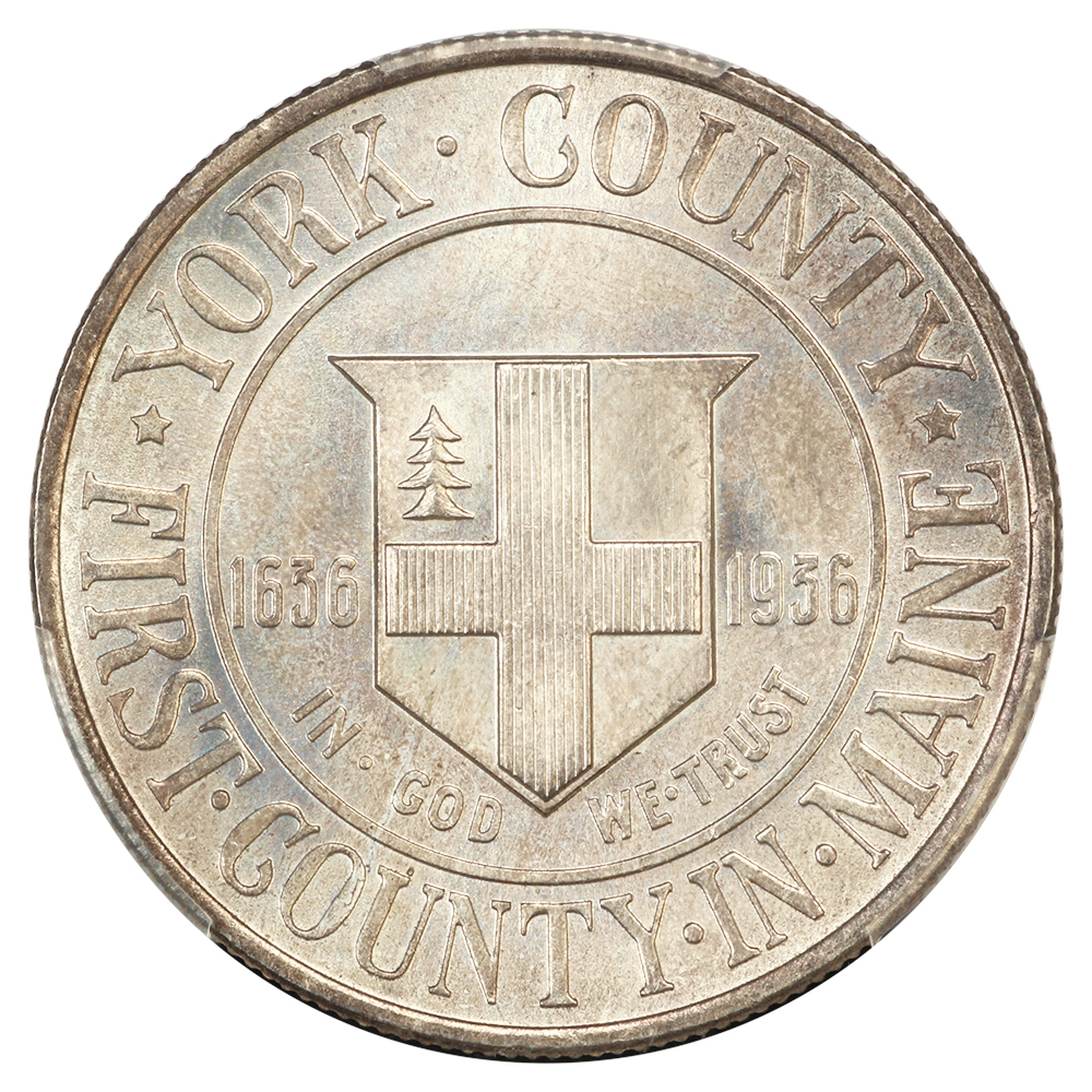 image for: 1936 York County 50c PCGS MS67
