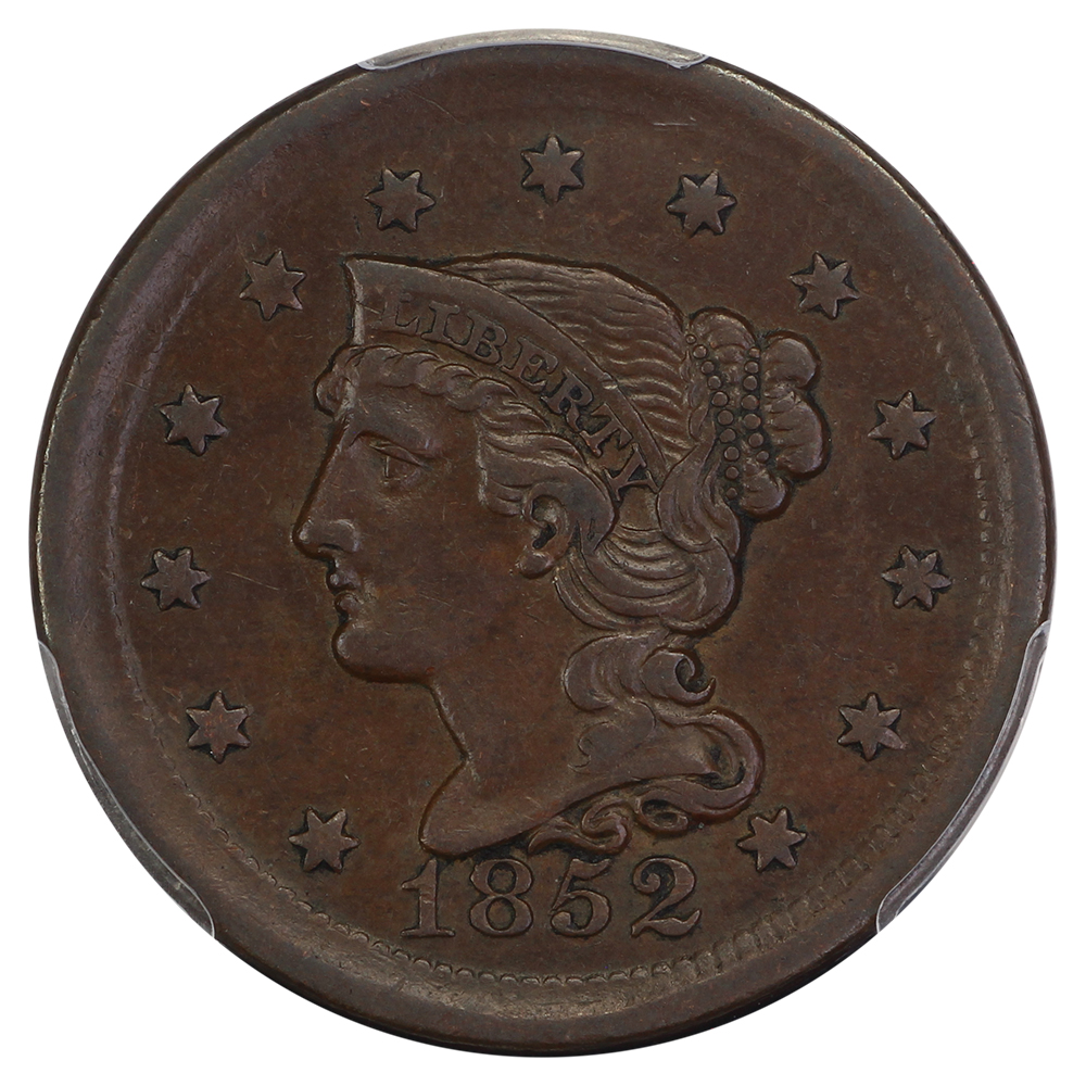 image for: 1852 1c PCGS AU50 BN