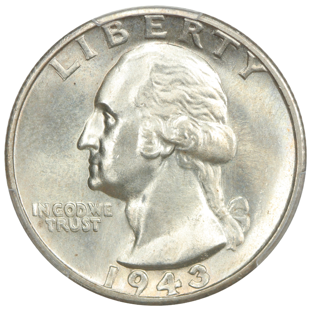 image for: 1943-S Doubled Die Obverse 25c PCGS MS66