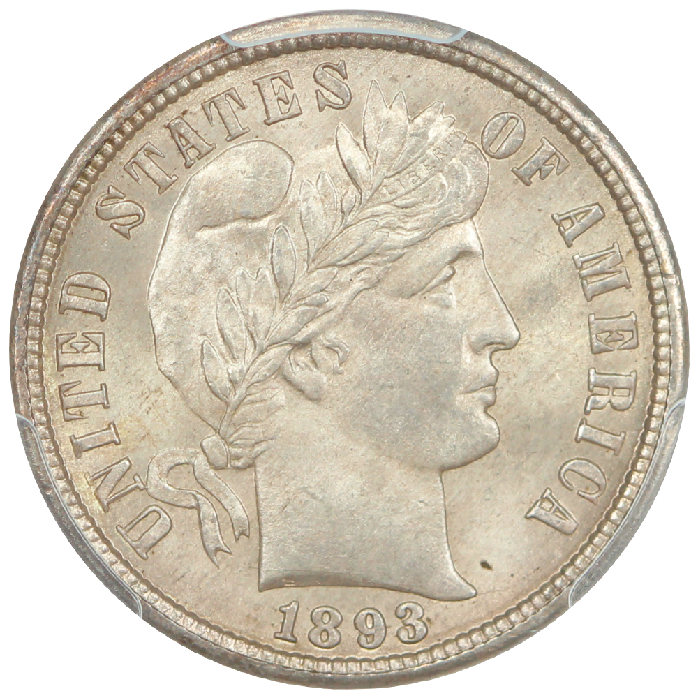 image for: 1893-O 10c PCGS MS66