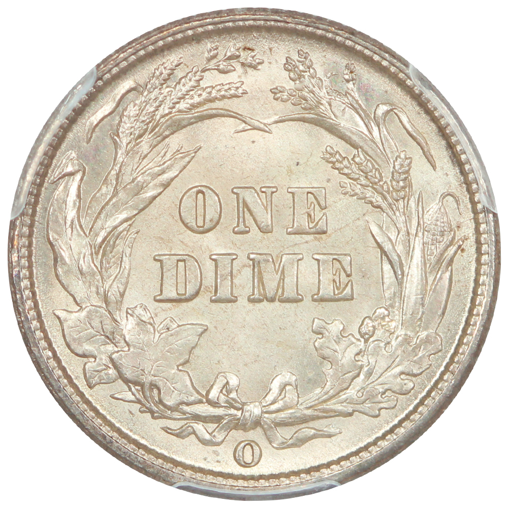 image for: 1893-O 10c PCGS MS66